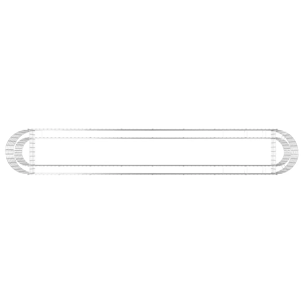 Raised Bed Planter Galvanised Iron 330x50x50cm Silver