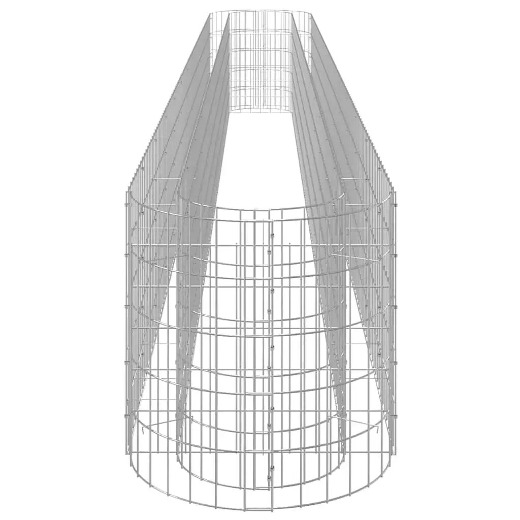 Gabion Raised Bed Planter Galvanised Iron 470x50x50 cm Silver