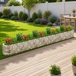 Durable Gabion Raised Bed for Garden Planting 540x50x50cm