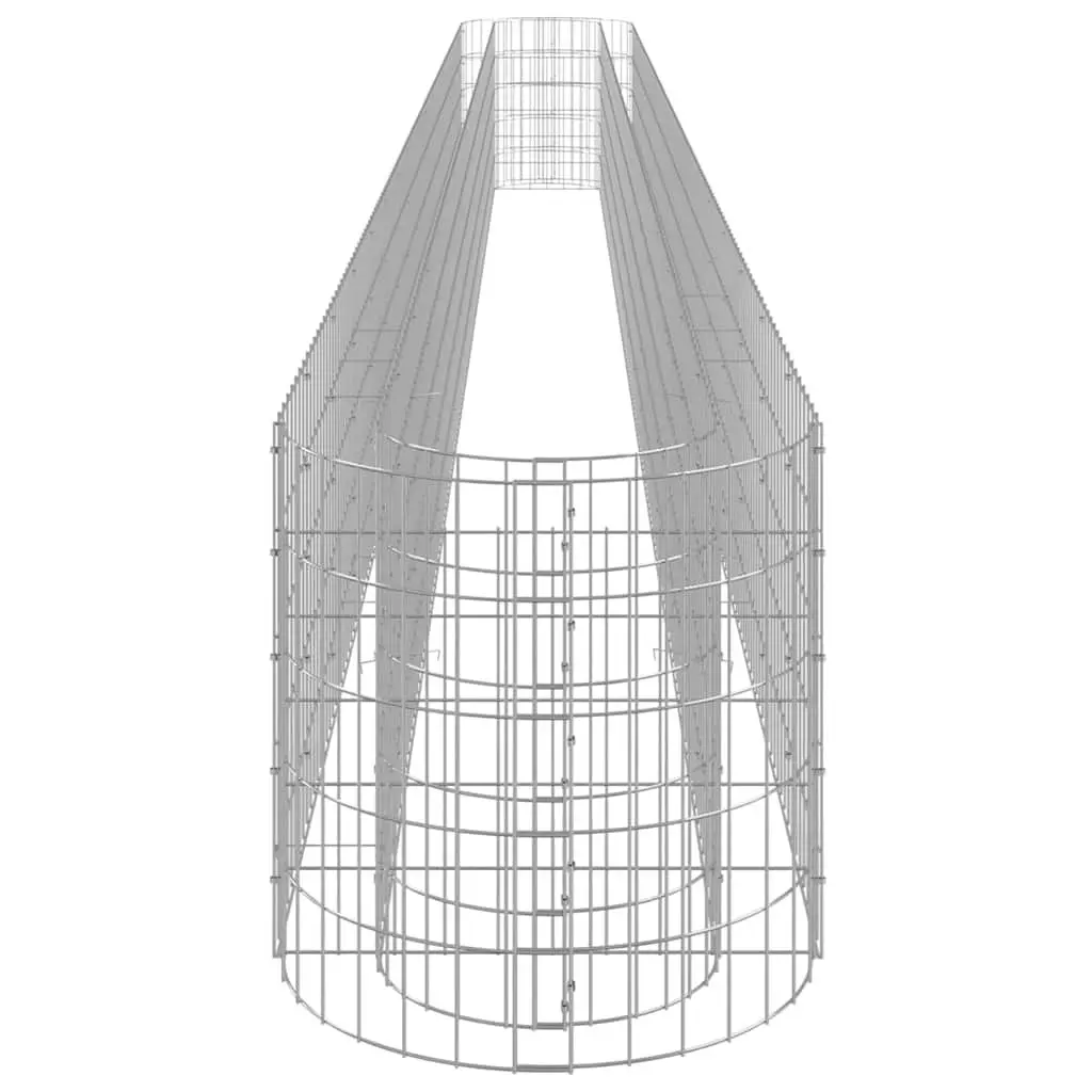 Gabion Raised Bed Galvanised Iron 610x50x50 cm Silver