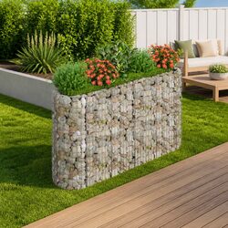 Galvanised Iron Gabion Raised Bed for Garden or Patio 190x50x100cm