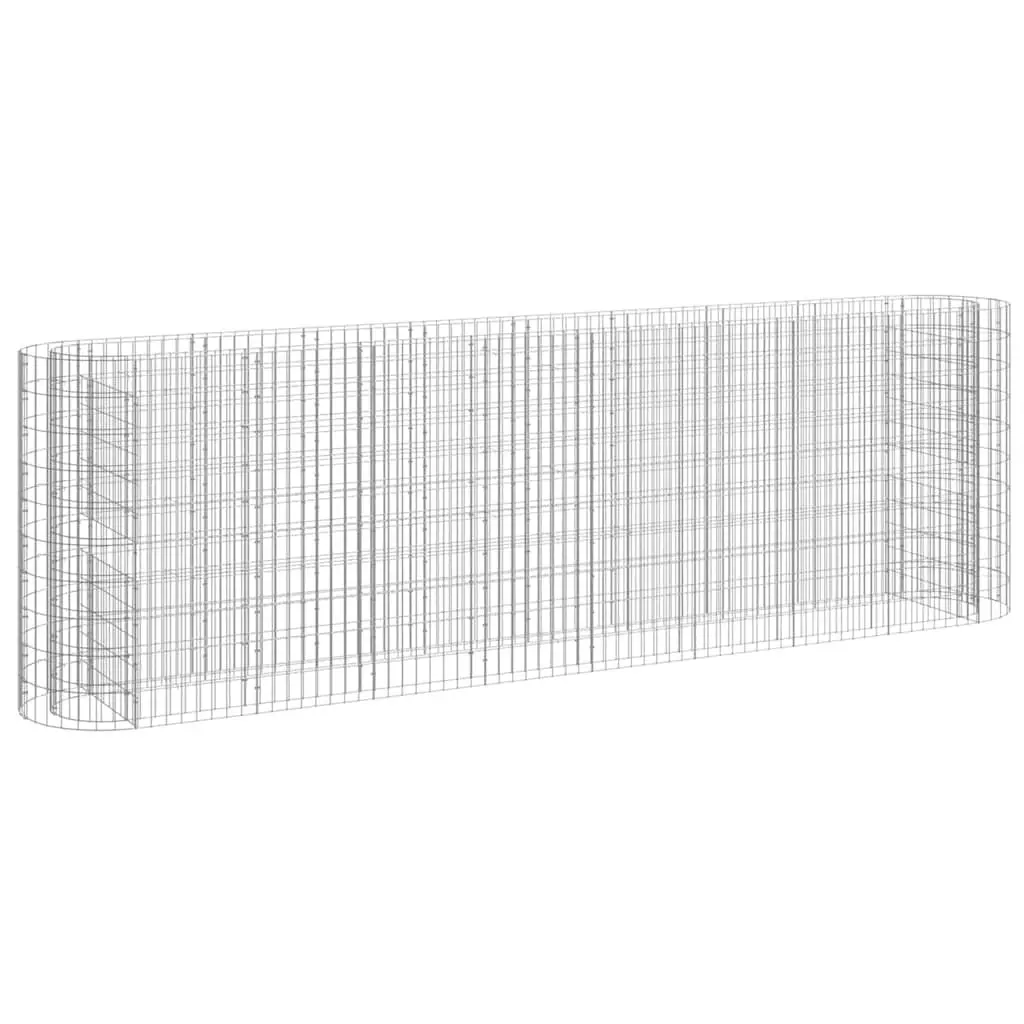 Gabion Raised Bed Galvanised Iron 330x50x100cm Silver