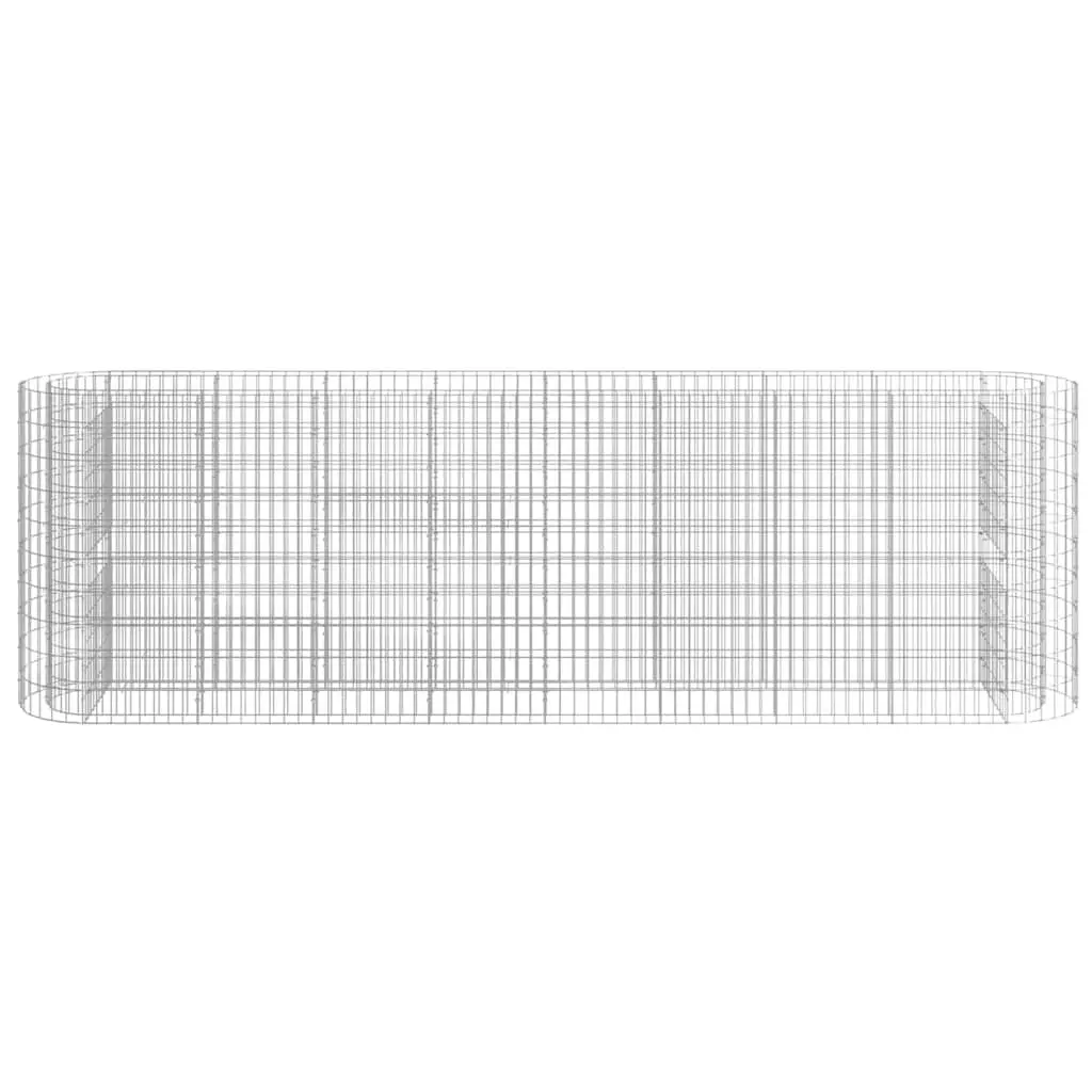 Gabion Raised Bed Galvanised Iron 330x50x100cm Silver