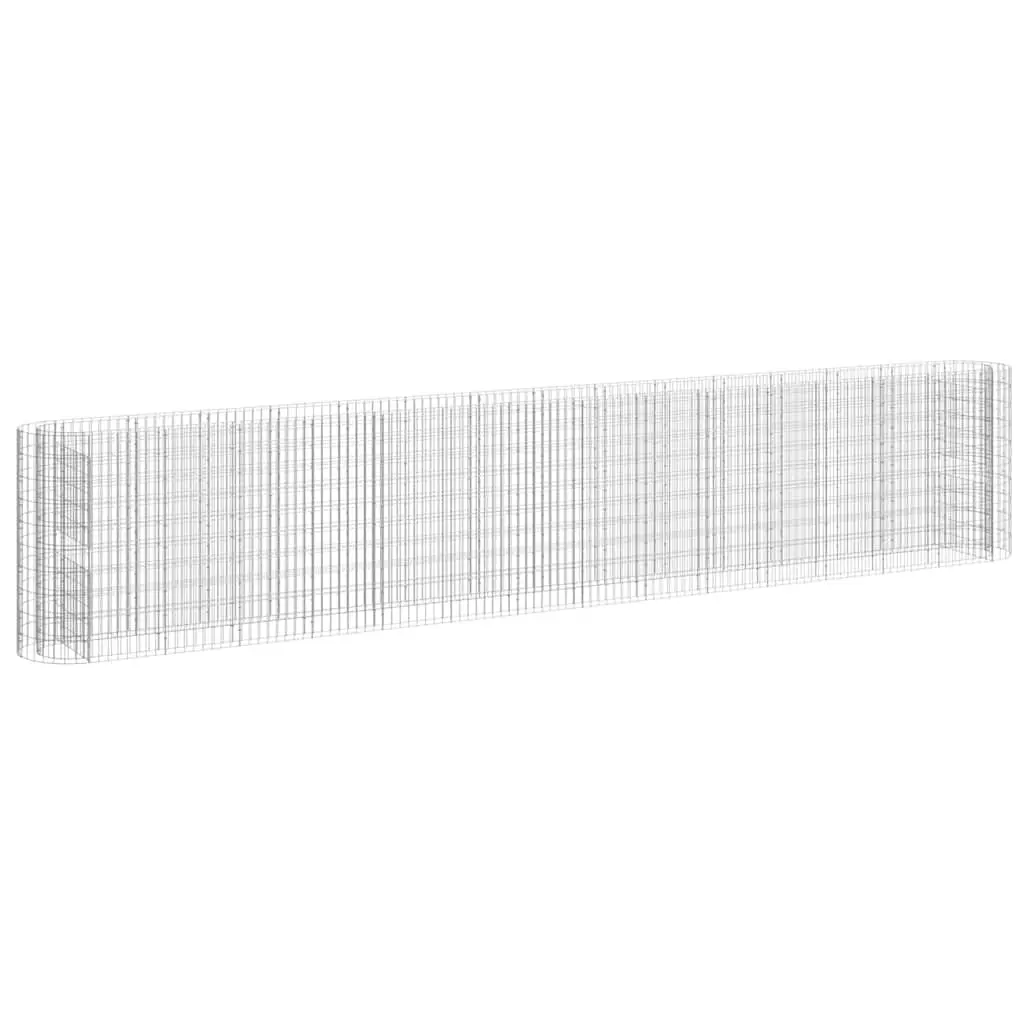 Raised Bed Planter Galvanised Iron Silver 540x50x100cm Garden Border Sturdy Construction
