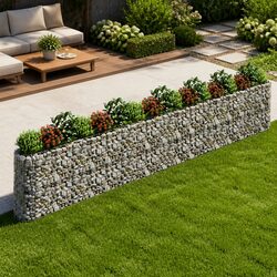 Durable Galvanised Iron Gabion Raised Bed 610x50x100cm