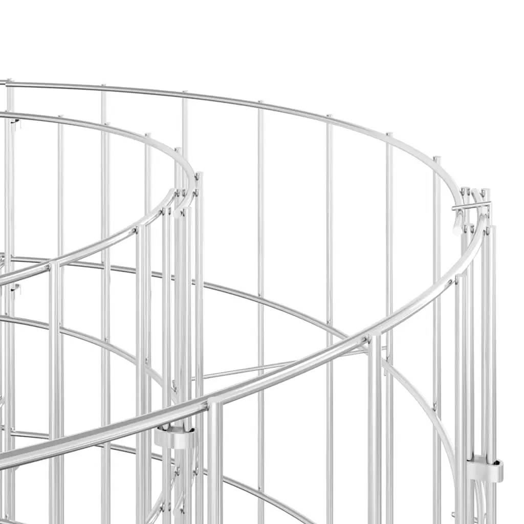 Gabion Raised Bed Galvanised Iron 610x50x100cm Silver