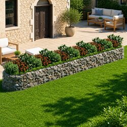 Sturdy Galvanised Iron Gabion Raised Bed for Gardens