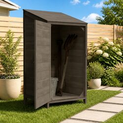 Sturdy Anthracite Garden Shed for Outdoor Storage