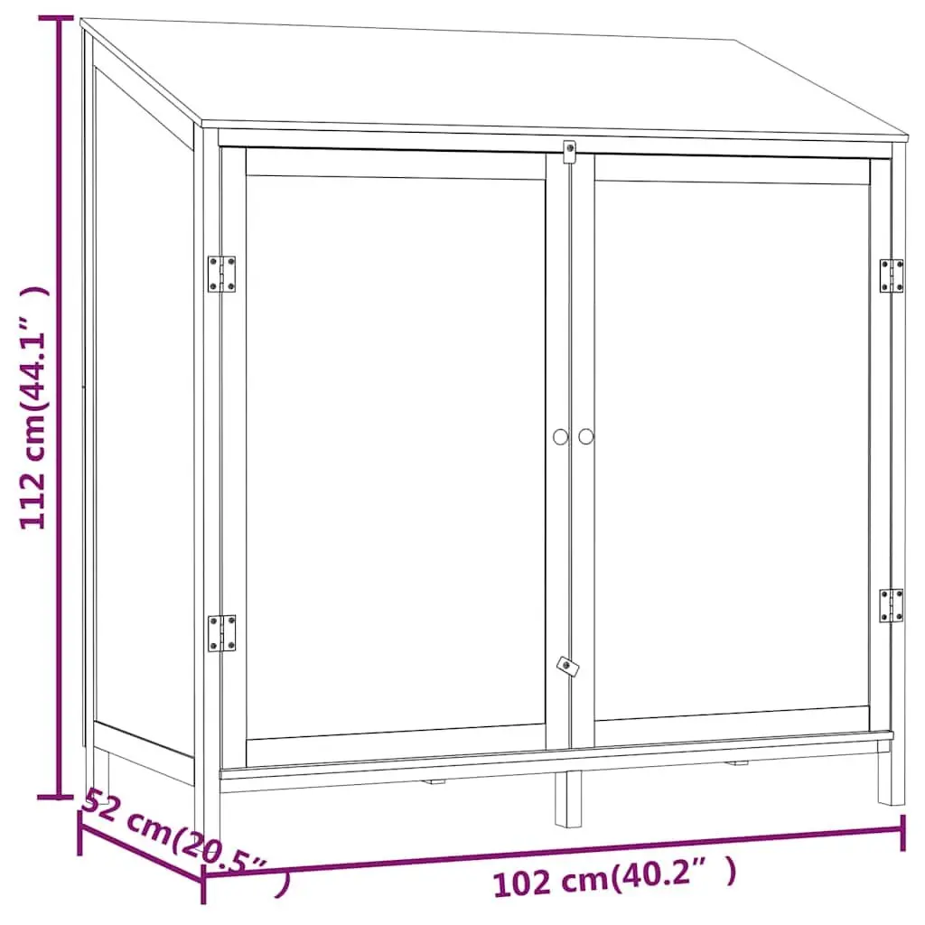 Solid Fir Garden Shed in Anthracite for Outdoor Storage