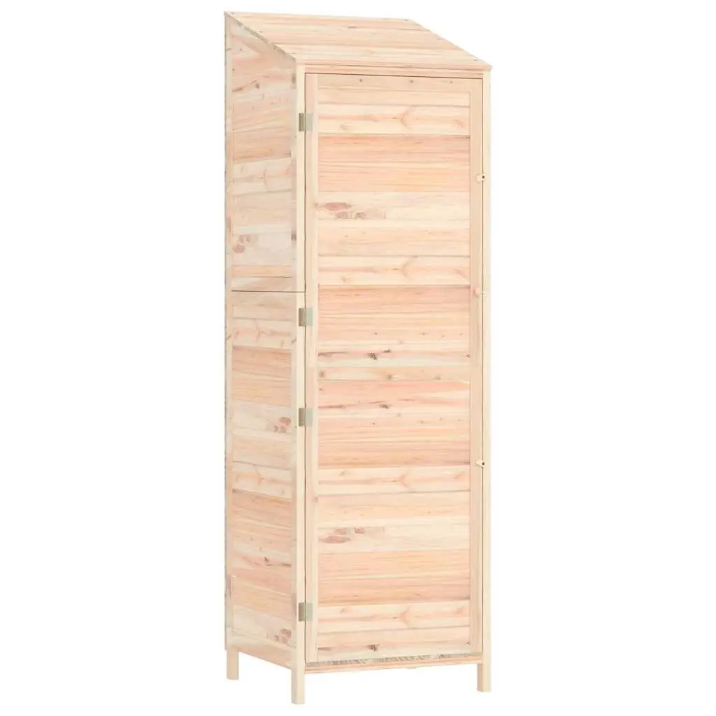 Garden Shed Solid Wood Fir 55x52x174.5cm Brown