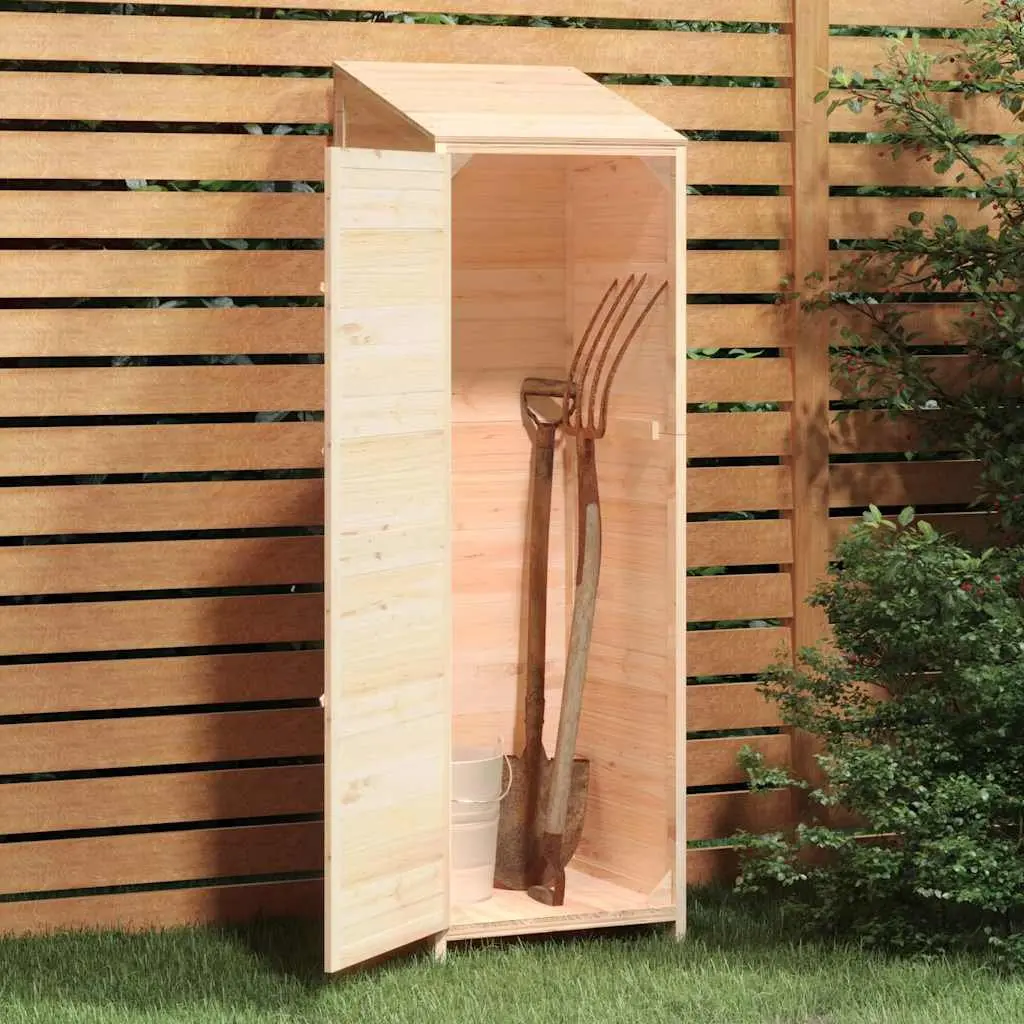 Garden Shed Solid Wood Fir 55x52x174.5cm Brown