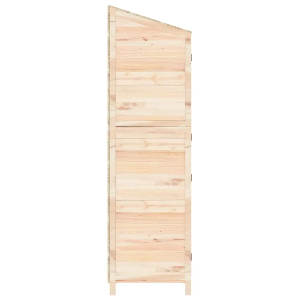 Garden Shed Solid Wood Fir 55x52x174.5cm Brown
