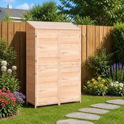 Wooden Garden Shed 102x52x174.5 cm for Outdoor Storage