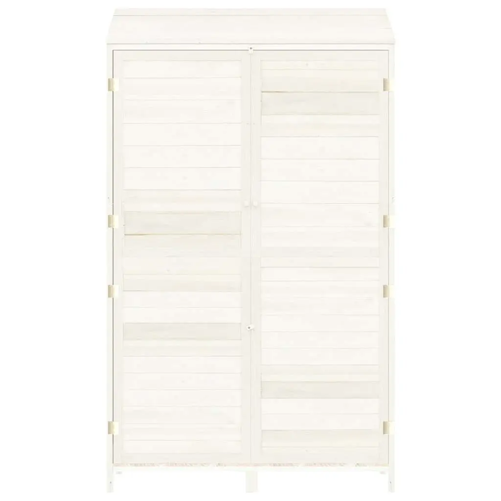White Garden Shed Made of Solid Fir 102x52x174.5 cm