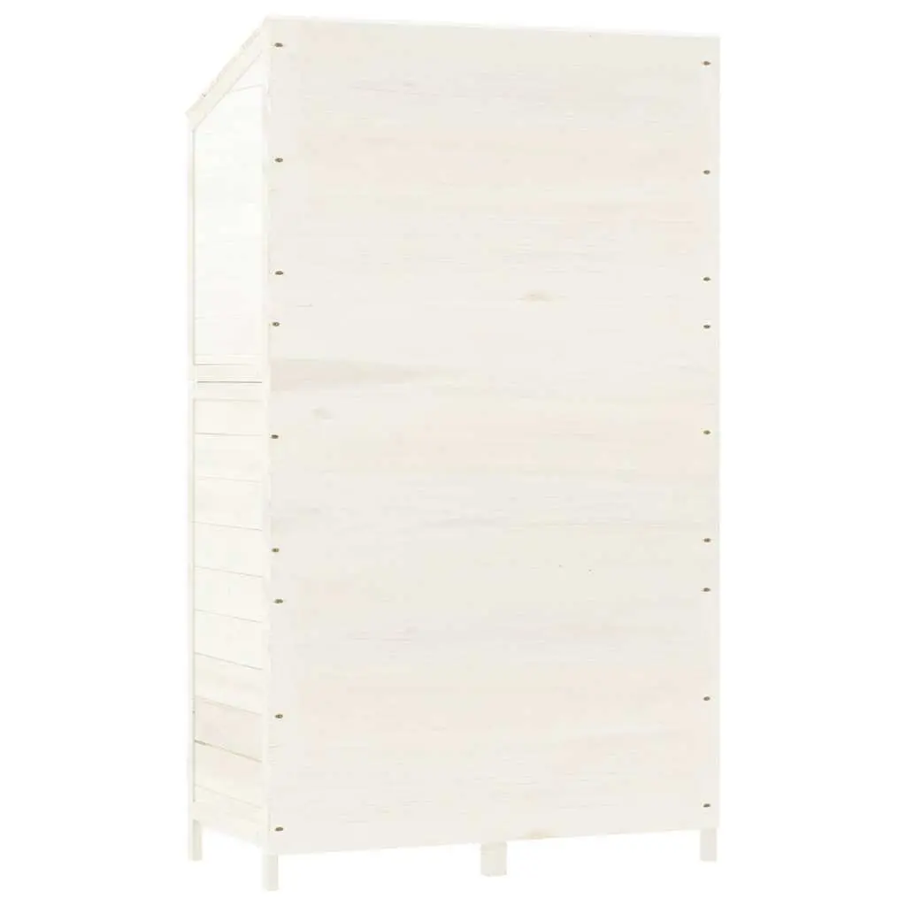 White Garden Shed Made of Solid Fir 102x52x174.5 cm