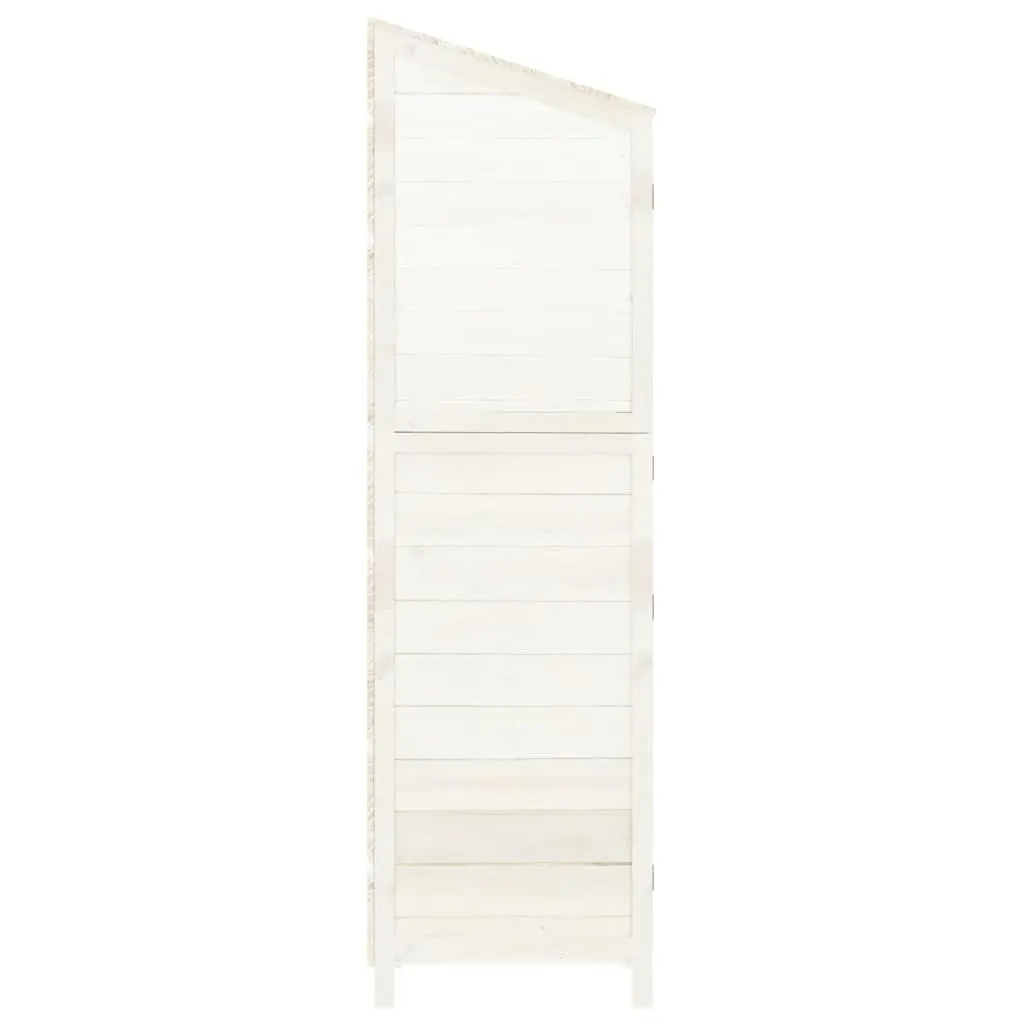White Garden Shed Made of Solid Fir 102x52x174.5 cm