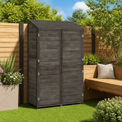 Sturdy Anthracite Wooden Garden Shed for Outdoor Storage