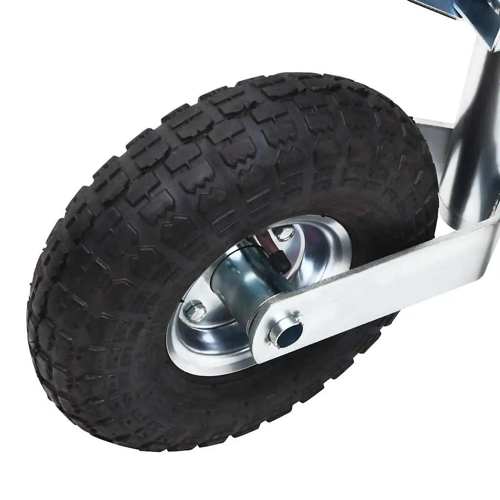Jockey Wheel Galvanised Steel 59cm to 82cm Silver Split Clamp Adjustable Height Stabiliser Support