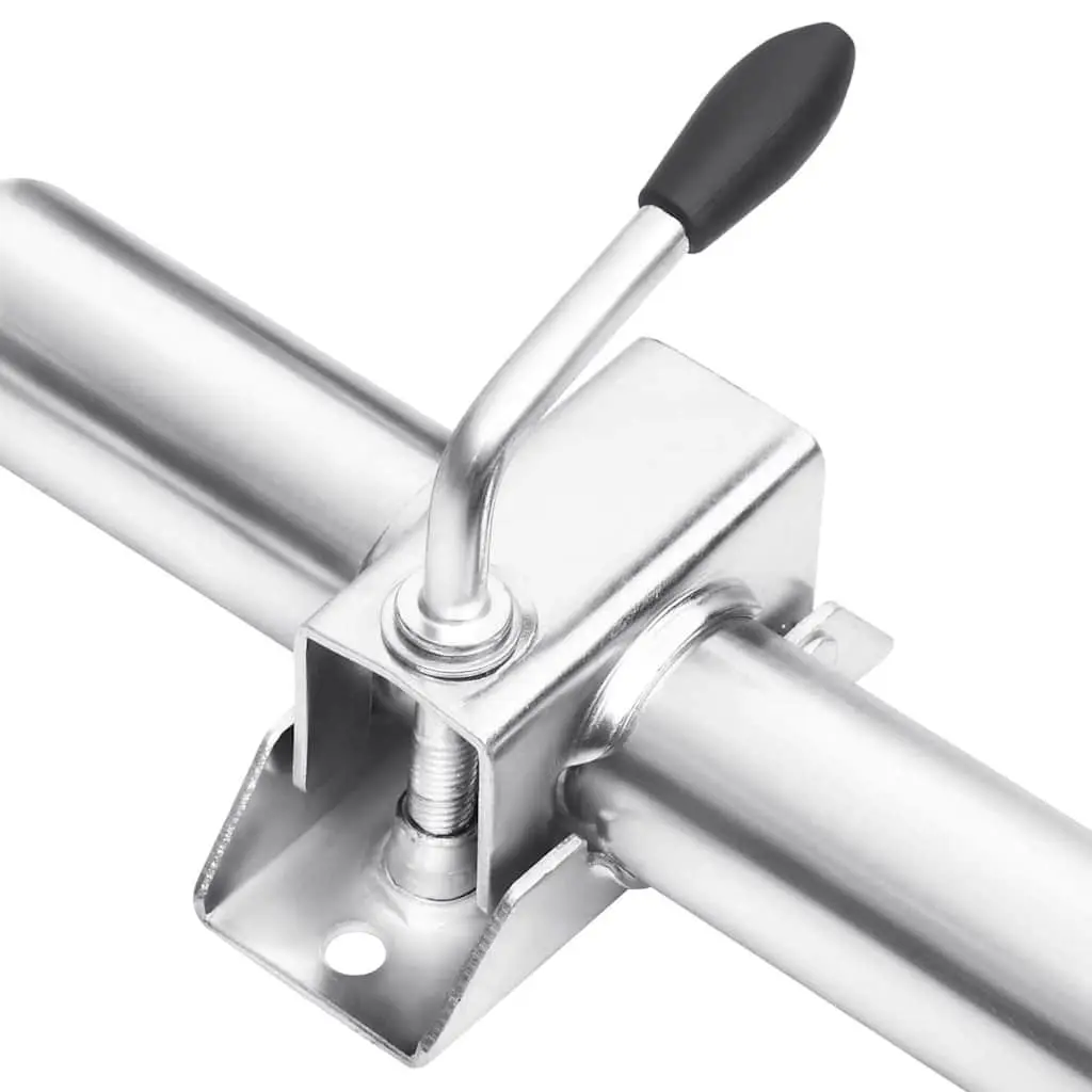 Jockey Wheel Galvanised Steel 59cm to 82cm Silver Split Clamp Adjustable Height Stabiliser Support