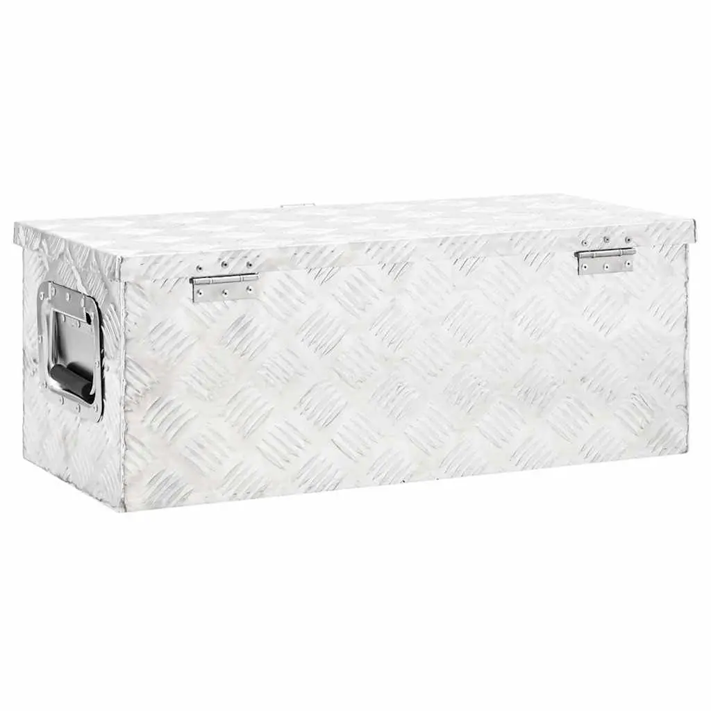 Silver Aluminium Storage Box for Tools, 70x31x27cm
