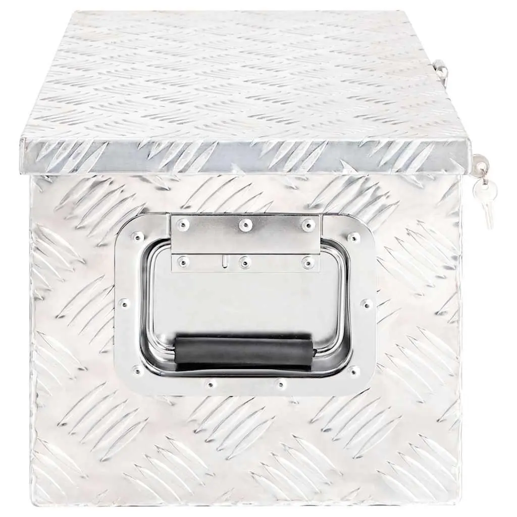 Silver Aluminium Storage Box for Tools, 70x31x27cm