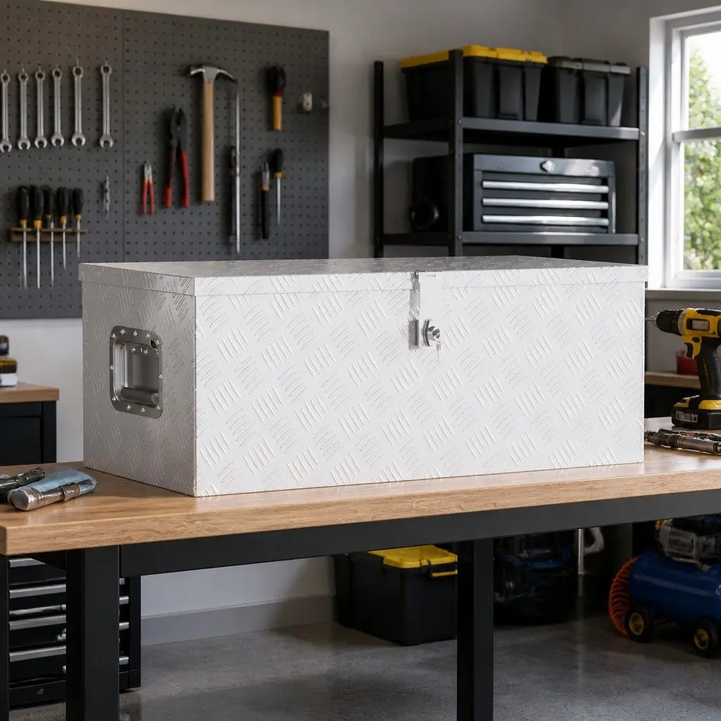 Aluminium Storage Box 80x39x30 cm with Lock