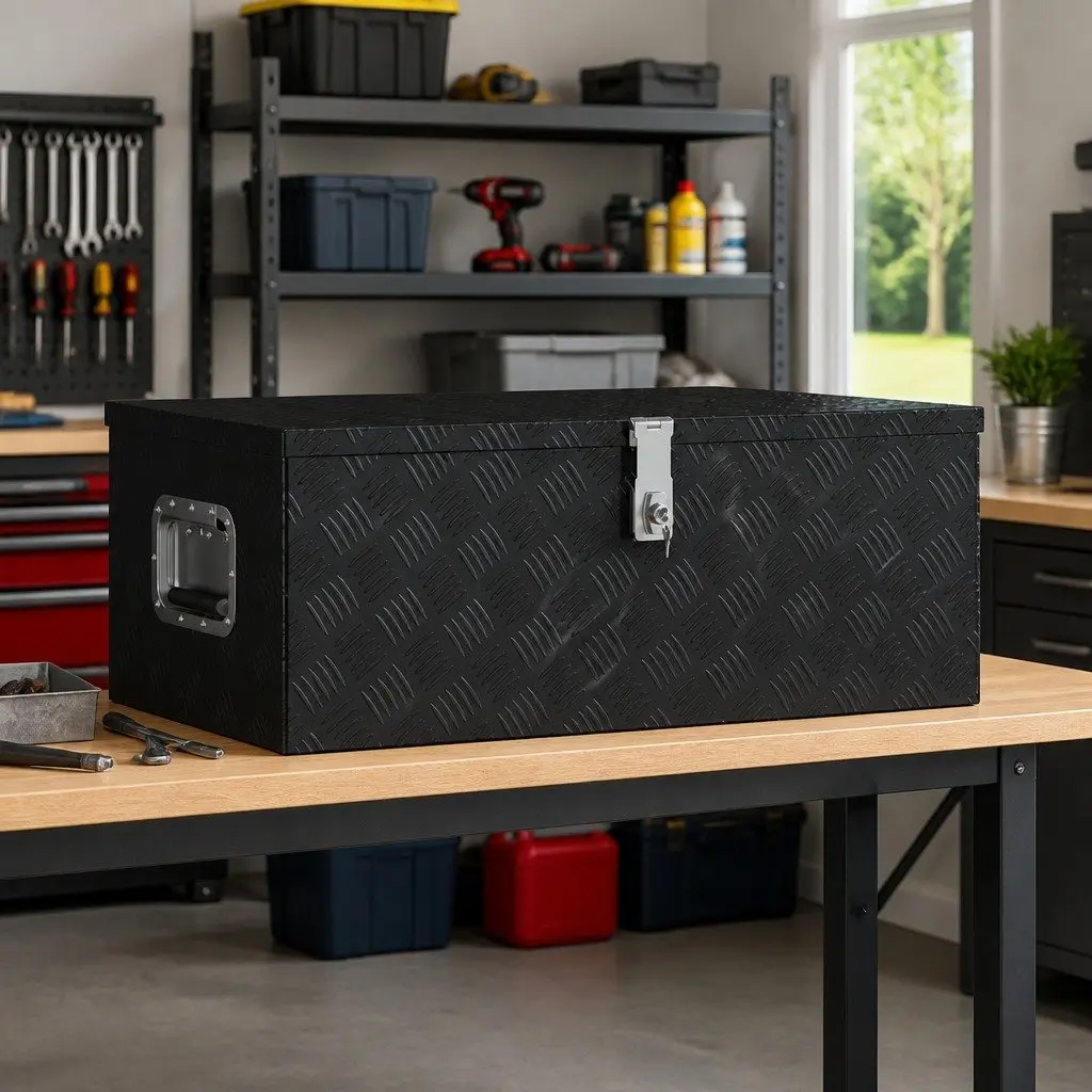Black Aluminium Tool Organiser with Lock
