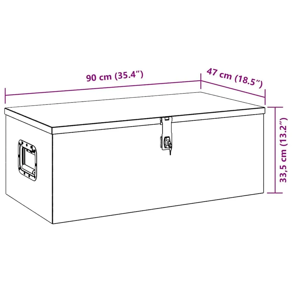 Aluminium Tool Organizer Locking Case 90x47x33.5 cm