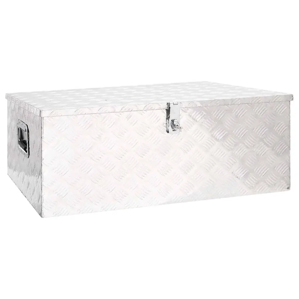 Aluminium Storage Box 100x55x37cm Silver Tool Case