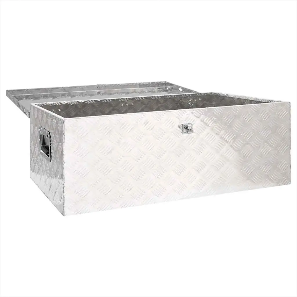Aluminium Storage Box 100x55x37cm Silver Tool Case
