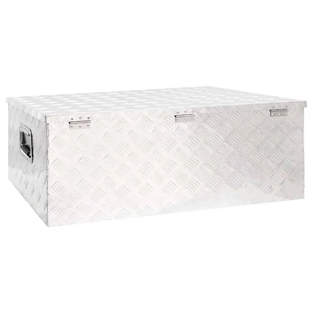 Aluminium Storage Box 100x55x37cm Silver Tool Case