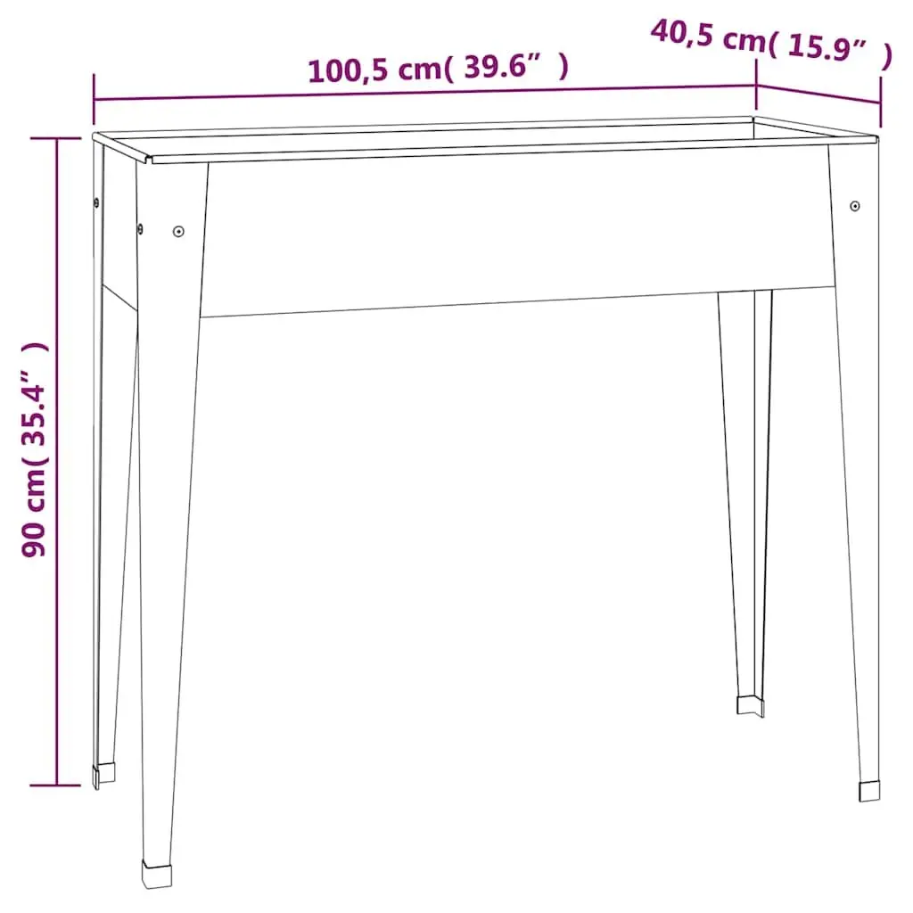 Galvanised Steel Garden Planter 100.5x40.5x90cm
