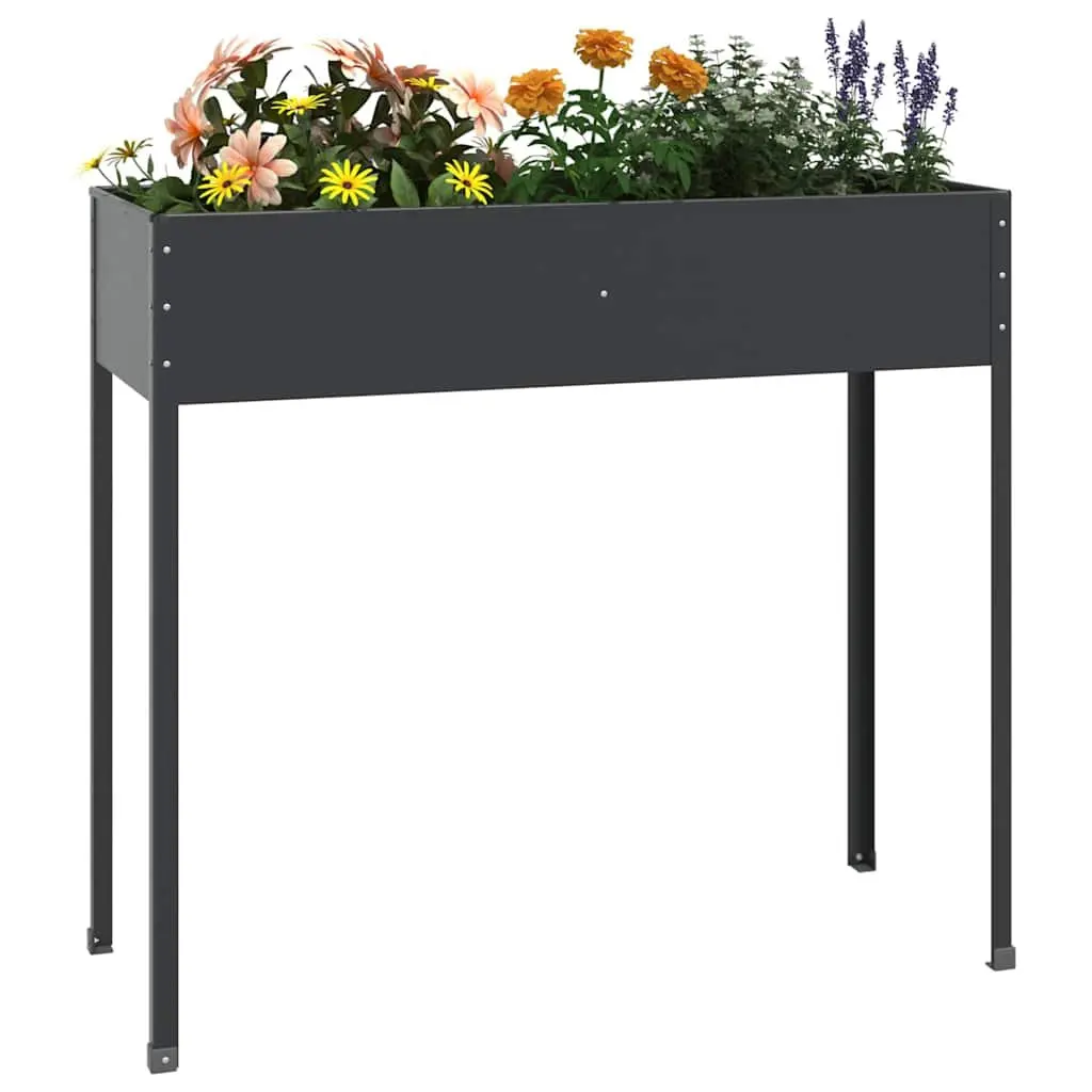 Anthracite Garden Planter with Elevated Feet