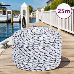 Premium White 6mm 25m Boat Rope for Marine Use