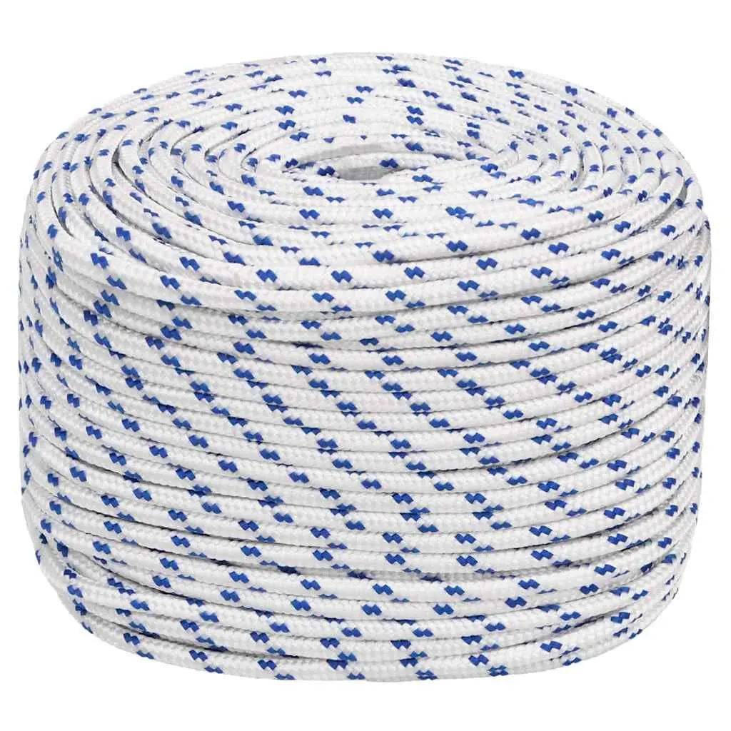 Boat Rope Polypropylene 8mm 25m White Braided