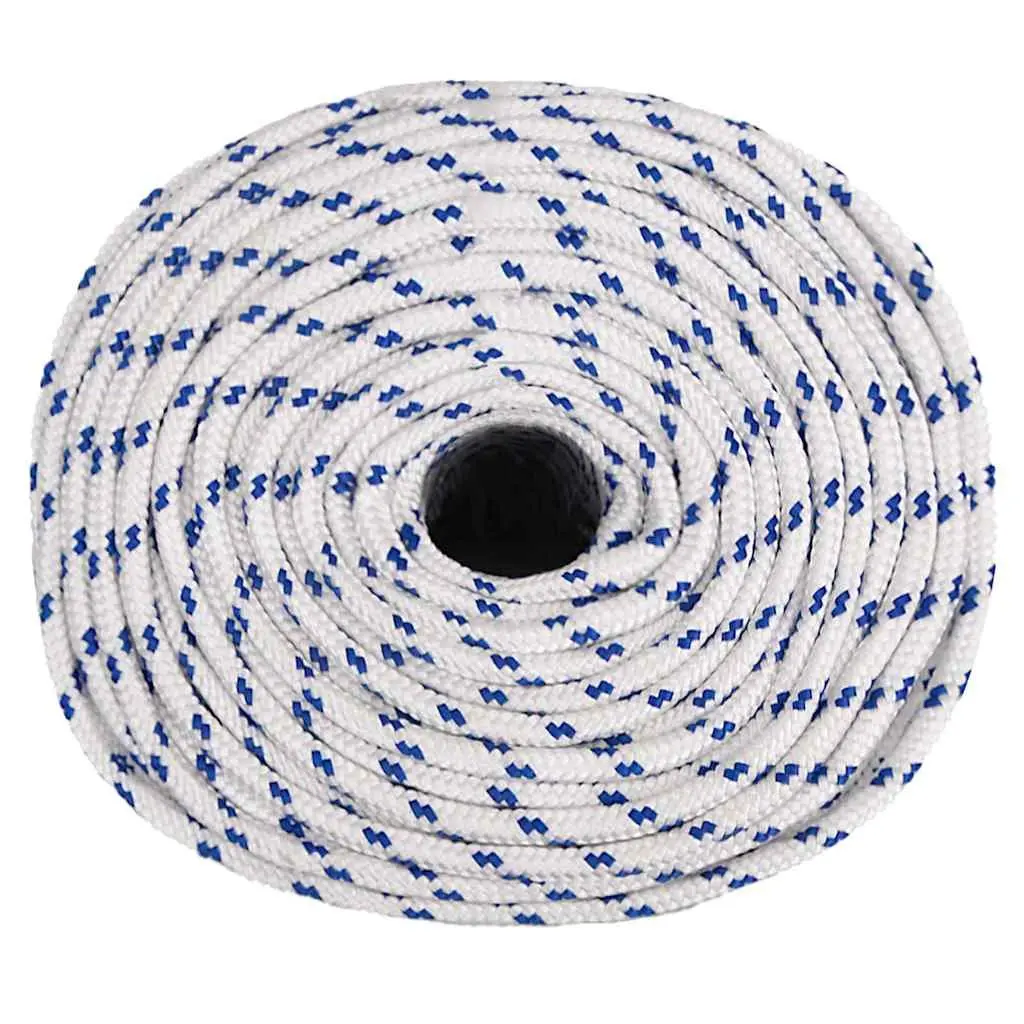 Boat Rope Polypropylene 8mm 25m White Braided