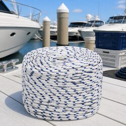 Durable 10mm 100m White Polypropylene Braided Boat Rope