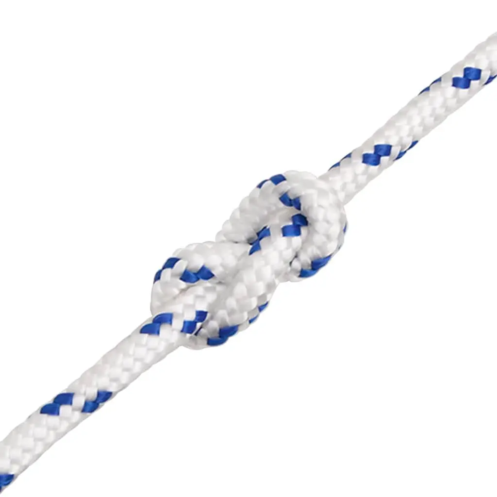 10mm 100m White Polypropylene Braided Boat Rope