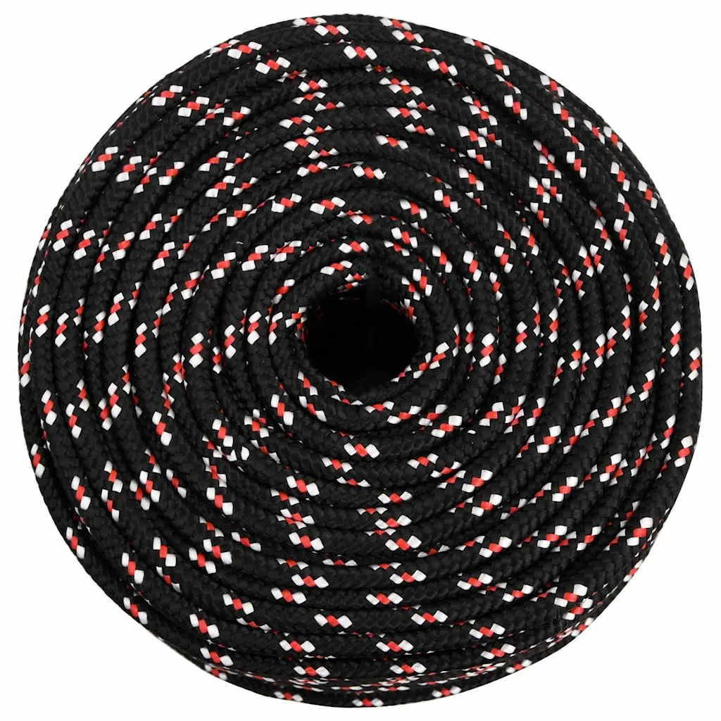50m Black Polypropylene Boat Rope 6mm