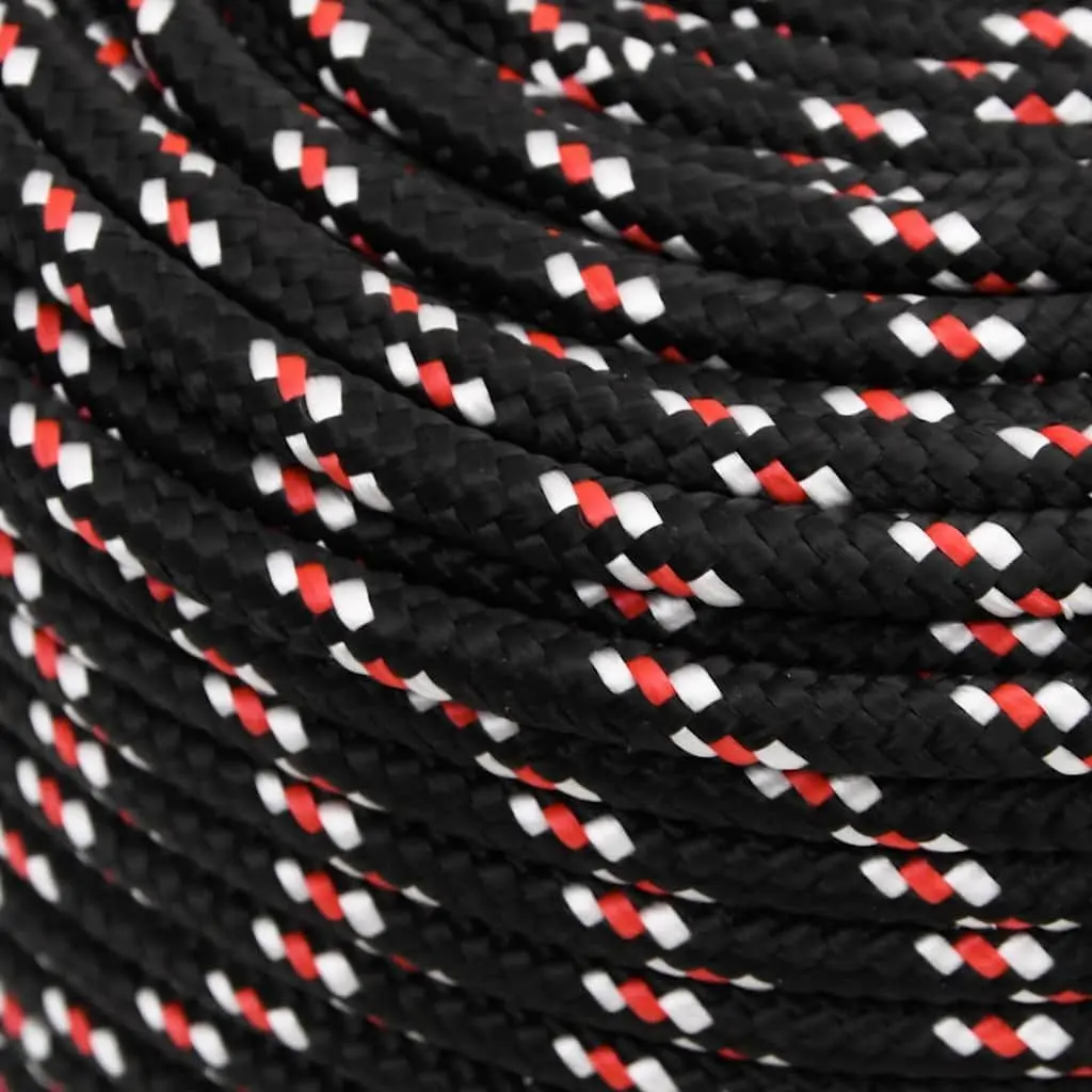 Black 8mm 50m Polypropylene Boat Rope