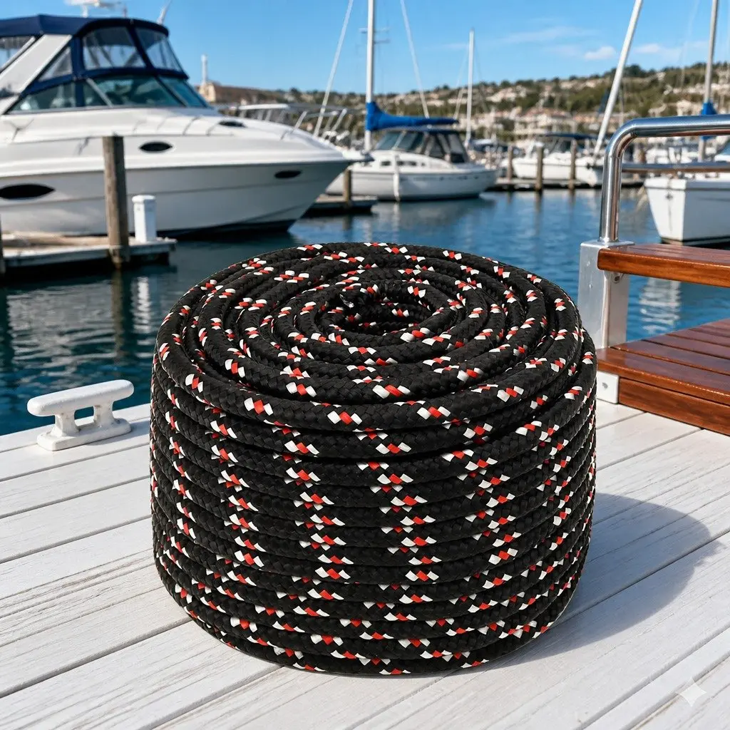 Black 12mm Polypropylene Boat Rope, 25m
