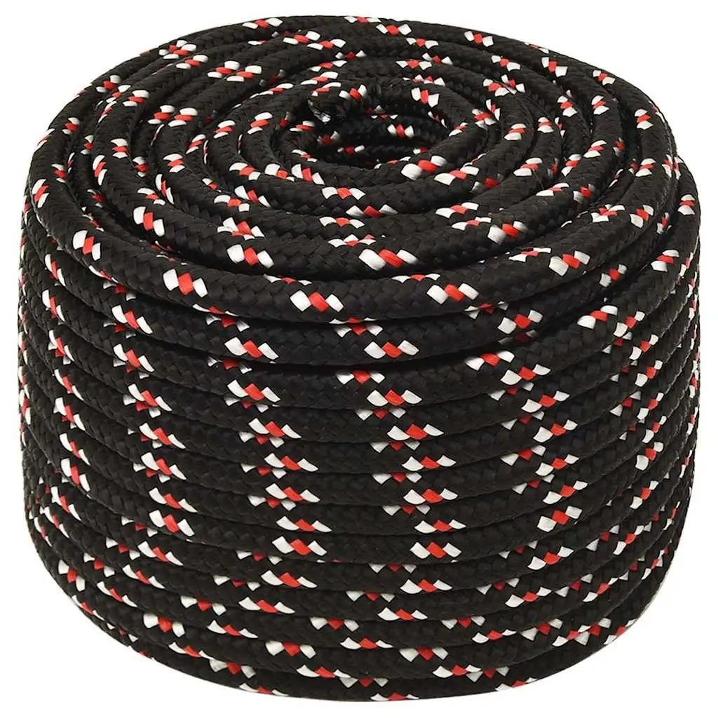 Black 12mm Polypropylene Boat Rope, 25m