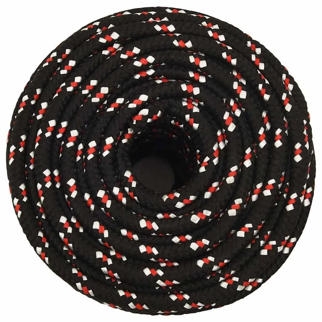 Black 12mm Polypropylene Boat Rope, 25m