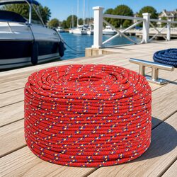 Durable Red Polypropylene Boat Rope 6mm 25m Coil