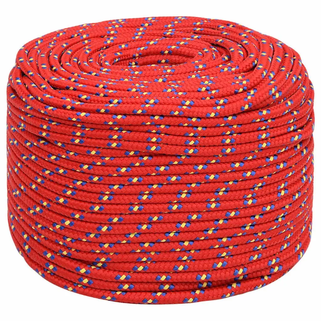 Red Polypropylene Boat Rope 6mm 25m Coil