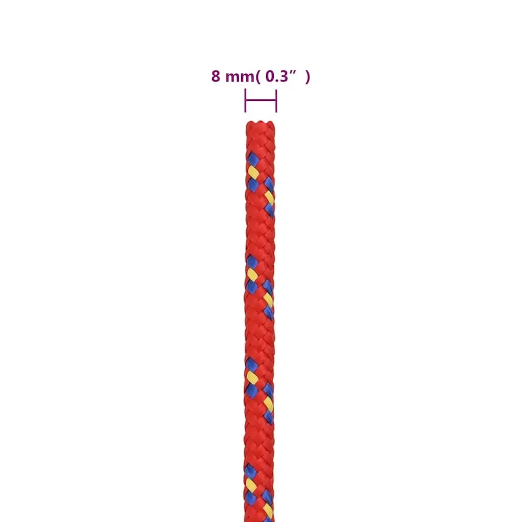 Boat Rope Polypropylene 8mm 25m Red