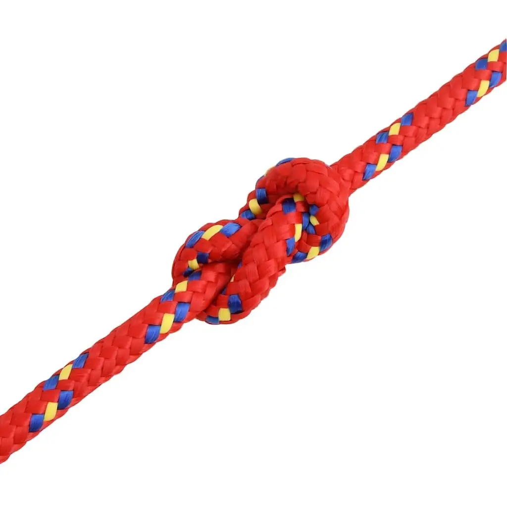 Red 10mm Polypropylene Boat Rope 25m
