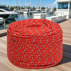 Boat Rope Red 10mm 100m Polypropylene Braided Marine Dock Line Sailing Rigging
