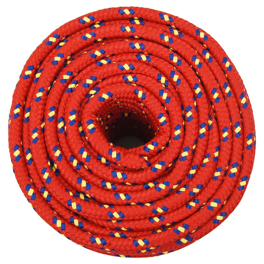 Red Polypropylene Boat Rope 12mm 25m