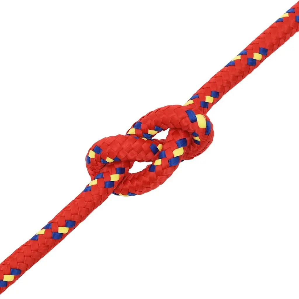 Red Polypropylene Boat Rope 12mm 25m